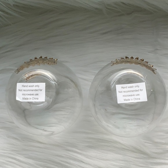 RACHEL ZOE EVIL EYE HAMSA STEMLESS WINE GLASS DRINKWARE - Picture 6 of 8